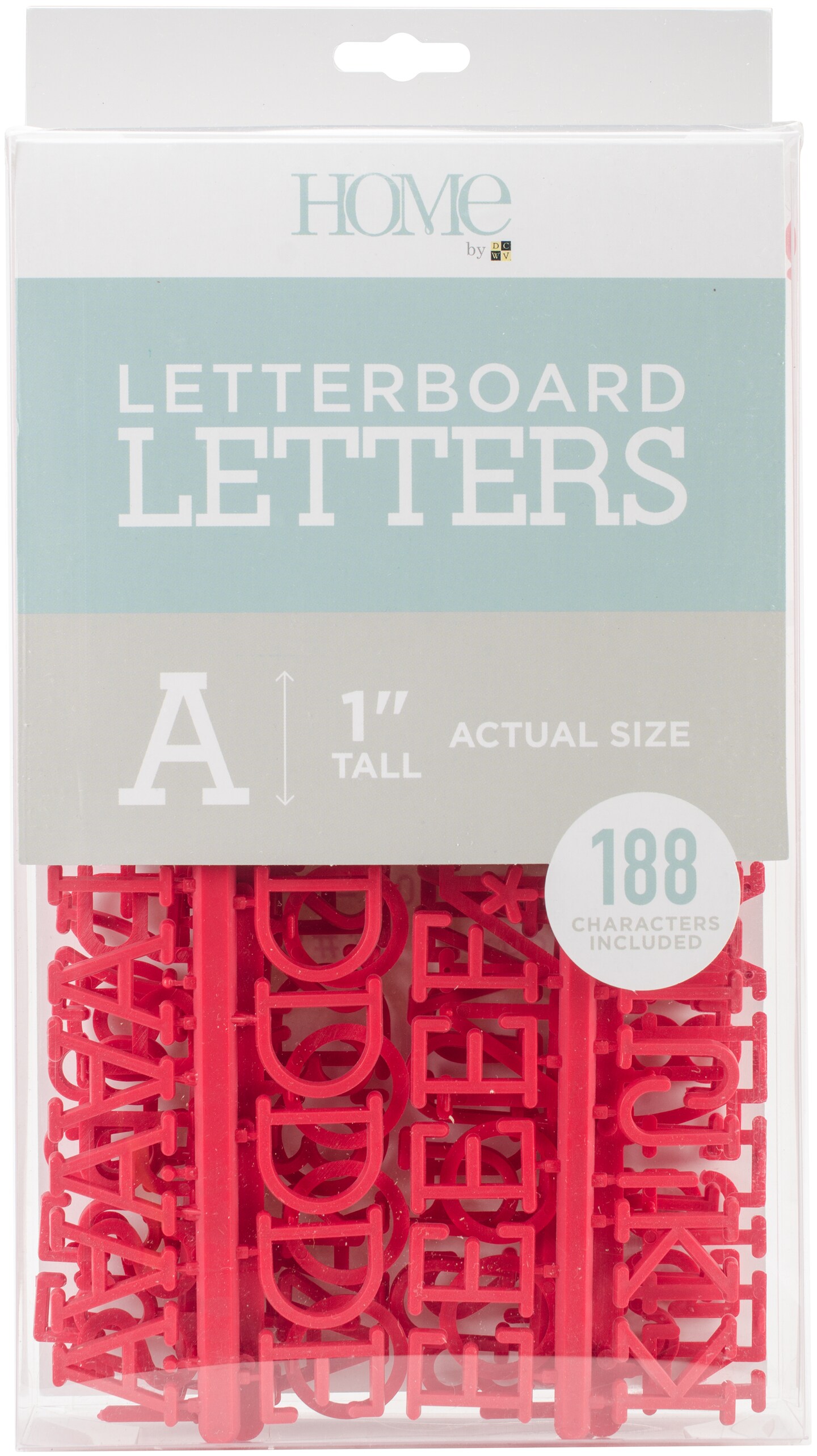 Dcwv Letterboard Letters &#x26; Characters 1&#x22; 188/Pkg-Red