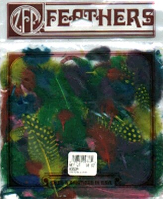 Zucker Guinea Hen Plumage Feathers .1oz-Vibrant