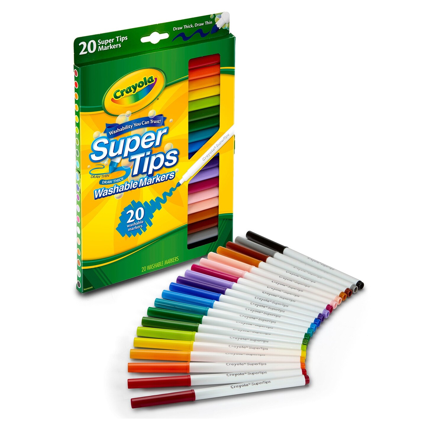 Crayola Super Tips Washable Markers 20/Pkg-Assorted Colors