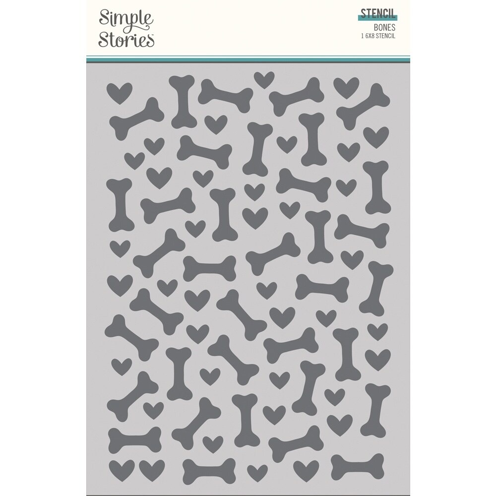 Pet Shoppe Dog Stencil 6&#x22;X8&#x22;-Bones