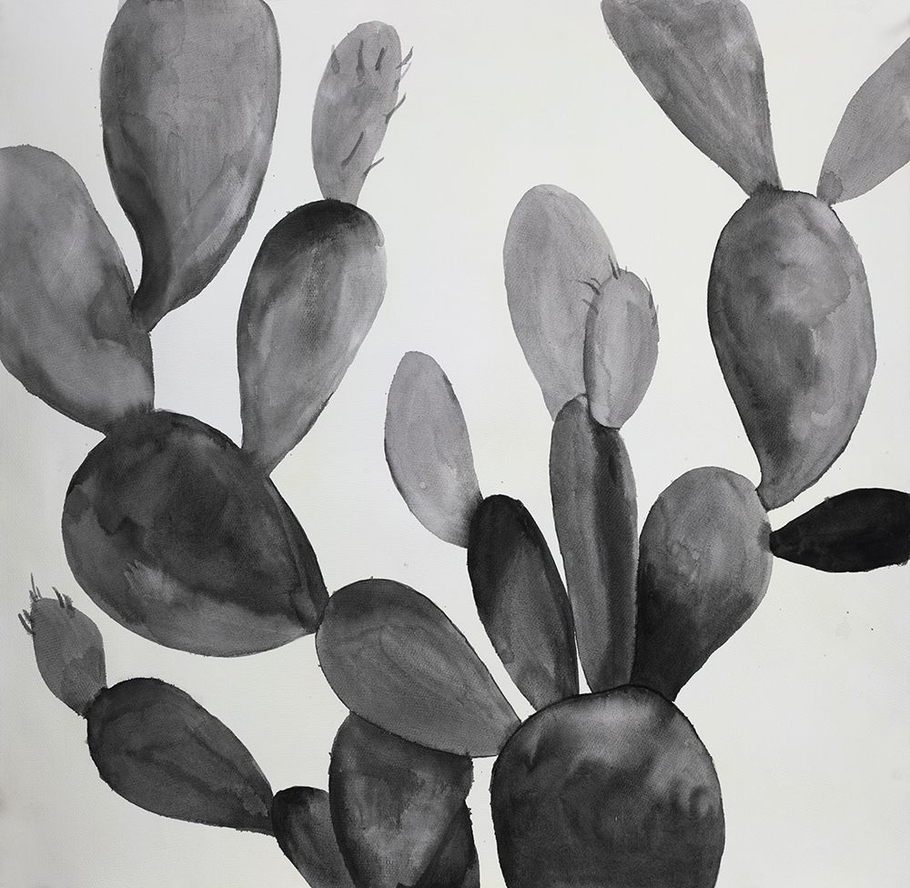 GRAYSCALE CACTUS Poster Print by Atelier B Art Studio - Item # VARPDXBEGFLO288