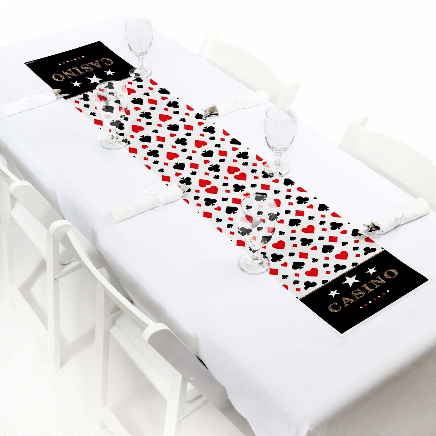 Big Dot of Happiness Las Vegas Petite Casino Party Paper Table Runner