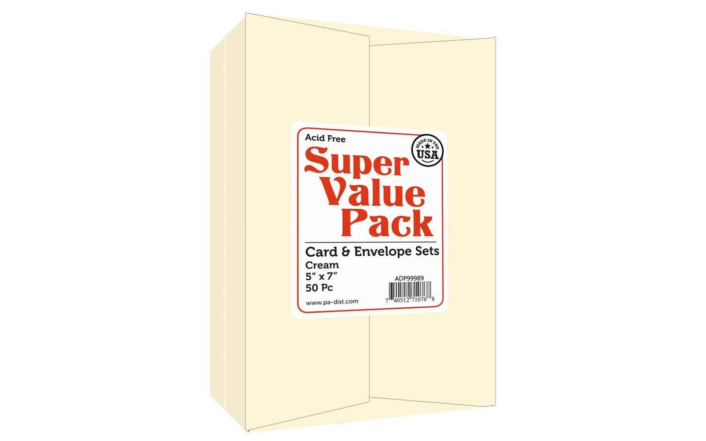Super Value Card &#x26; Env Pack 5x7 50pc Cream