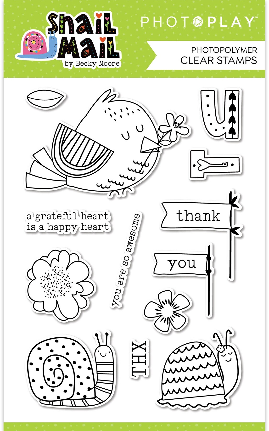 Photoplay Photopolymer Clear StampsSnail Mail Michaels