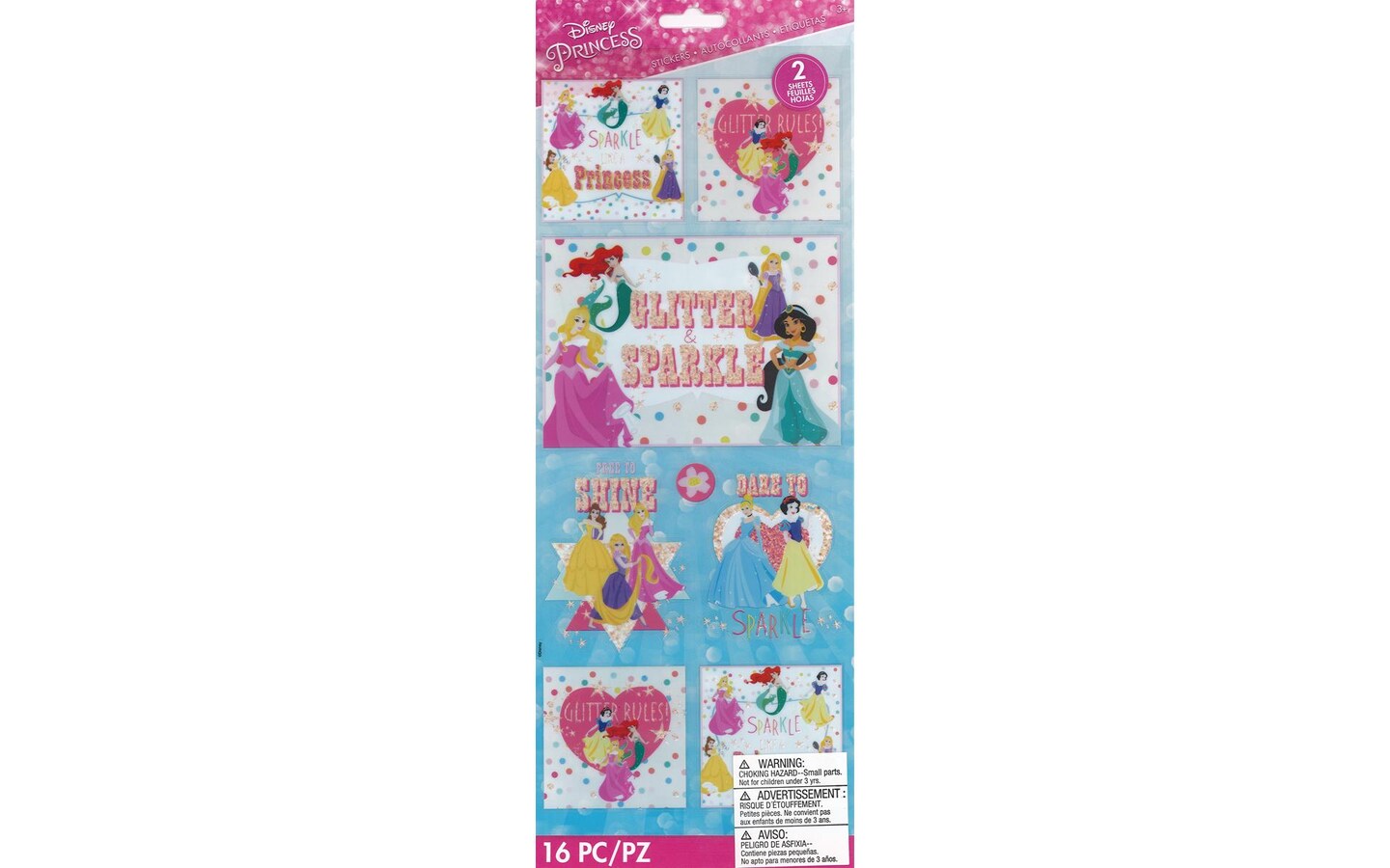 Disney Princesses Glitter Stickers