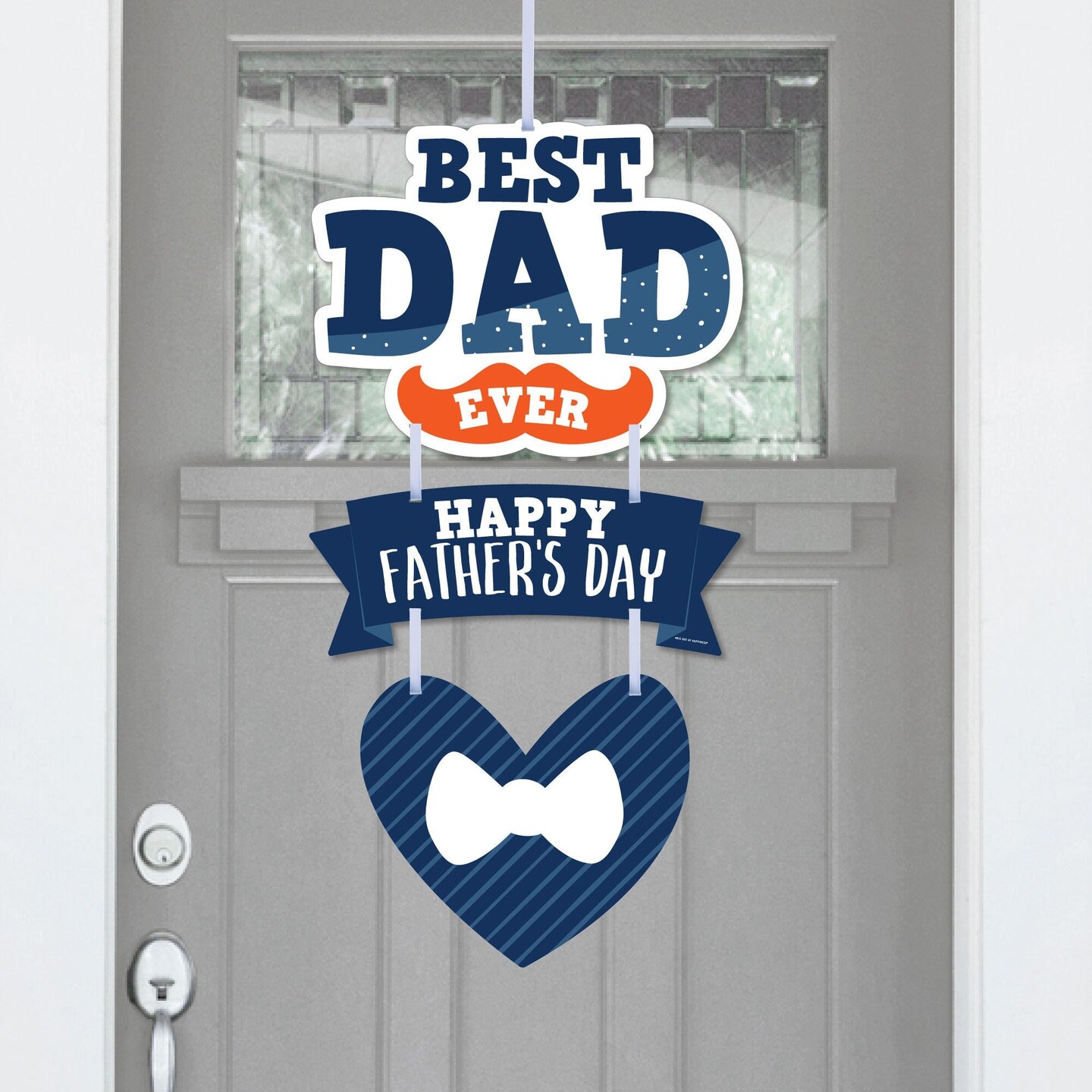 Big Dot of Happiness Happy Father&#x27;s Day - Hanging Porch We Love Dad Party Outdoor Decorations - Front Door Decor - 3 Piece Sign
