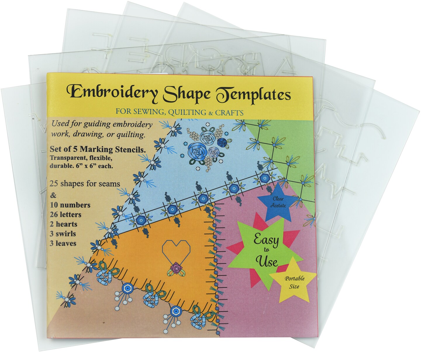Creative Impressions Embroidery Shape Template Set-5/Pkg