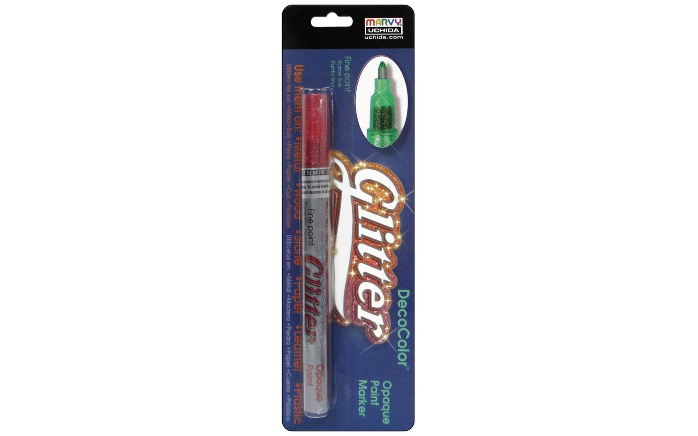 Uchida DecoColor Glitter Marker Red
