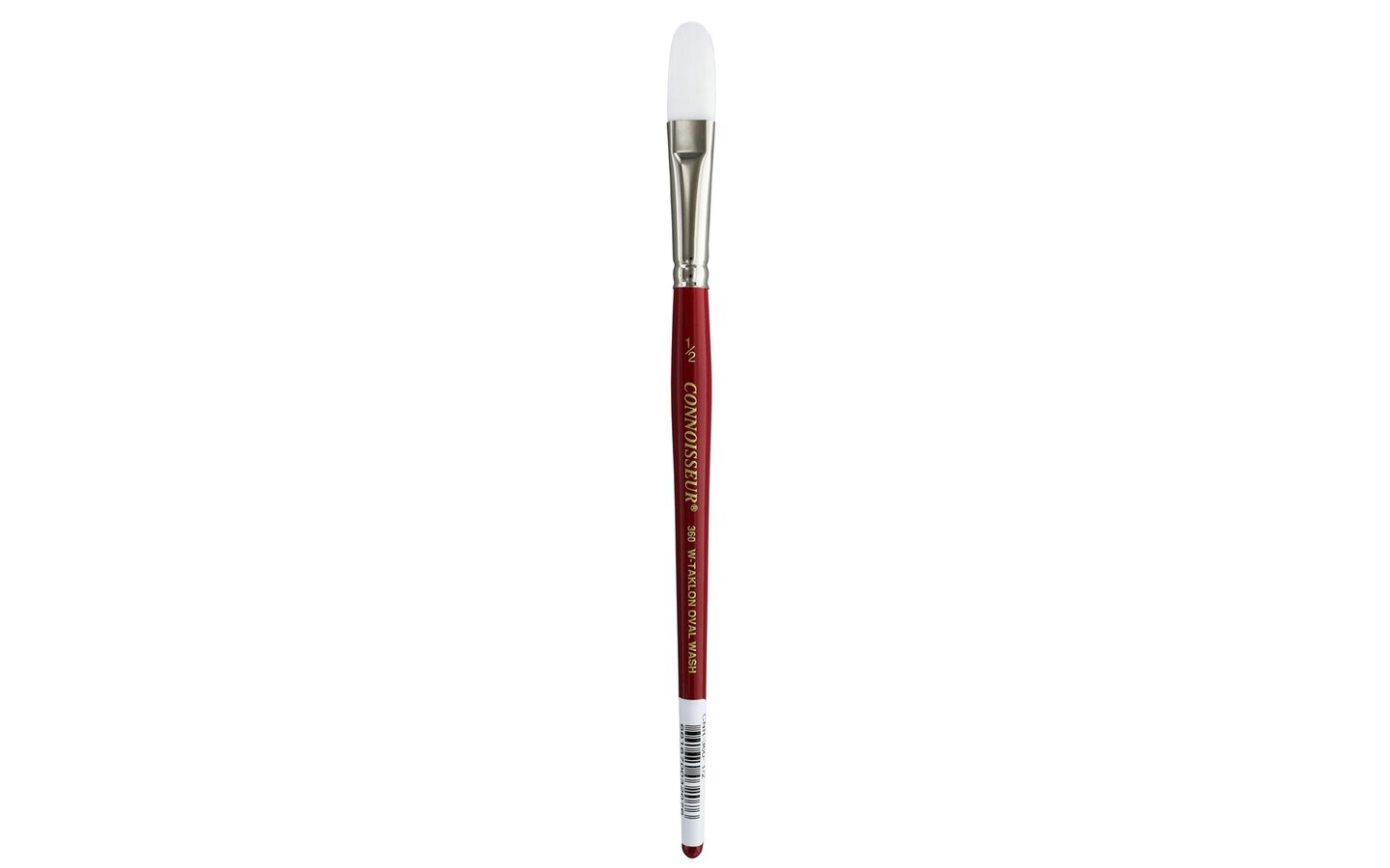 Connoisseur Brush White Taklon Short Oval .5&#x22;