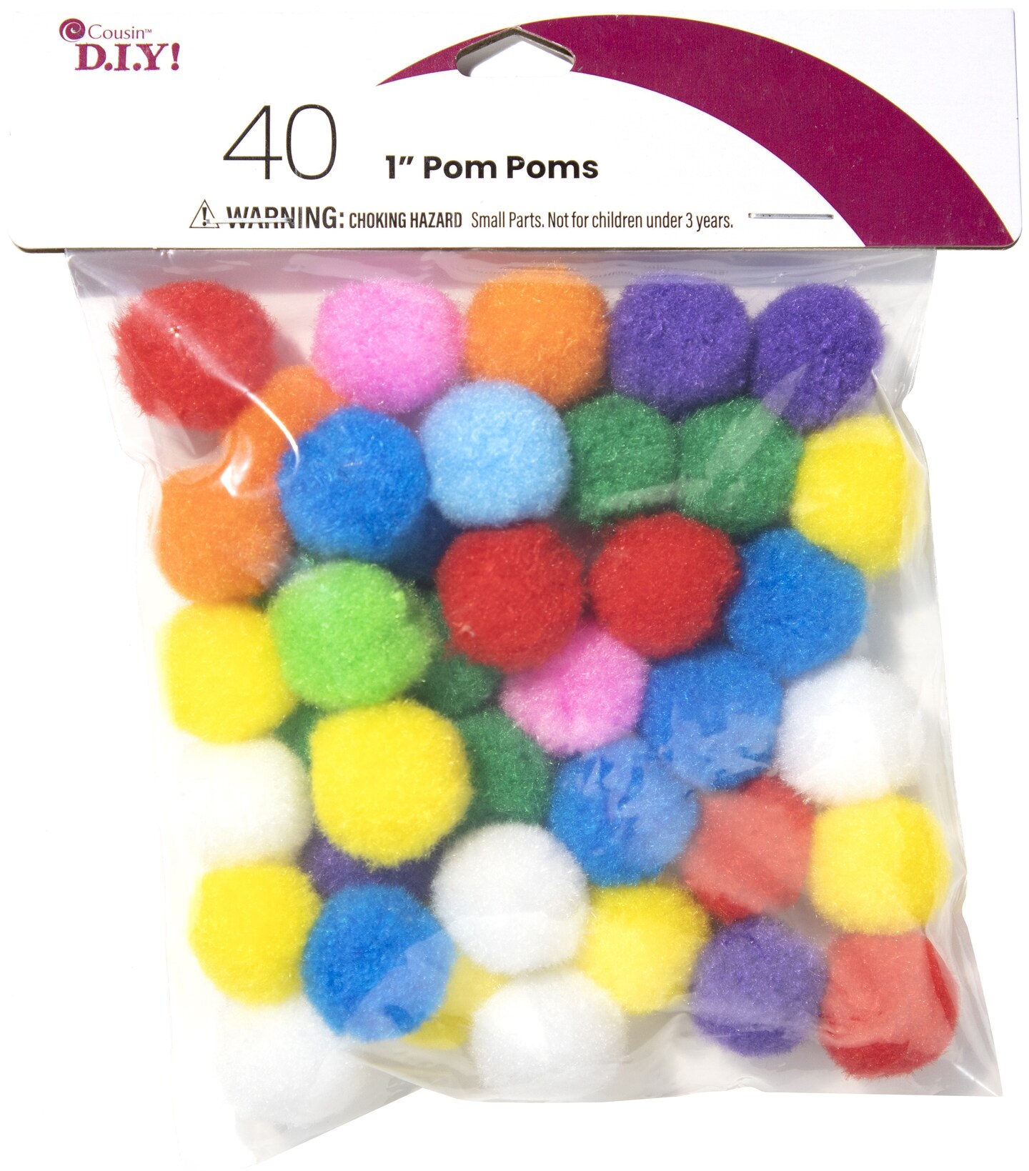 CousinDIY Pom-Poms 1&#x22; 20/Pkg-Multi-Colored