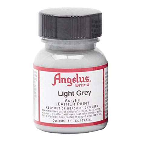 Angelus Shoe Polish - Acrylic Leather Paint - 1 oz. Bottle - Light Grey