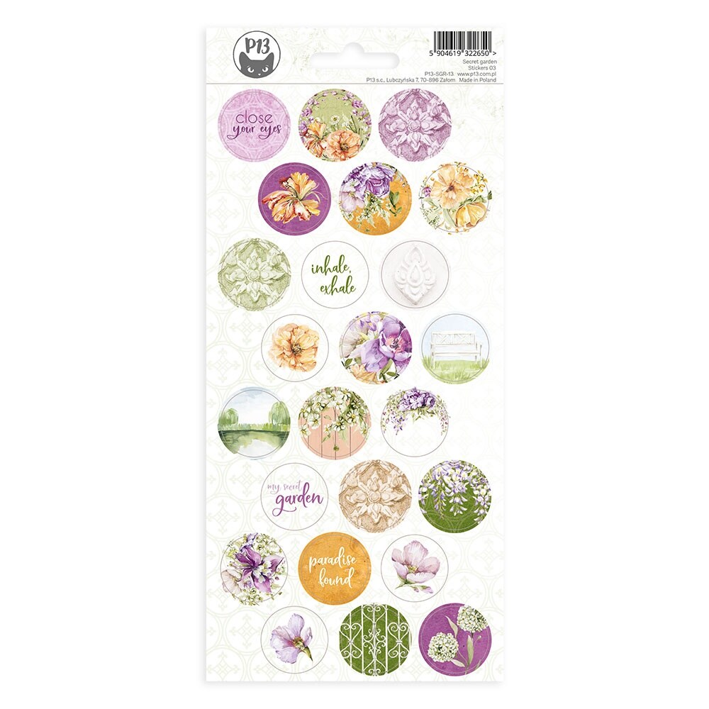 Secret Garden Cardstock Stickers 4&#x22;X9&#x22;-#03