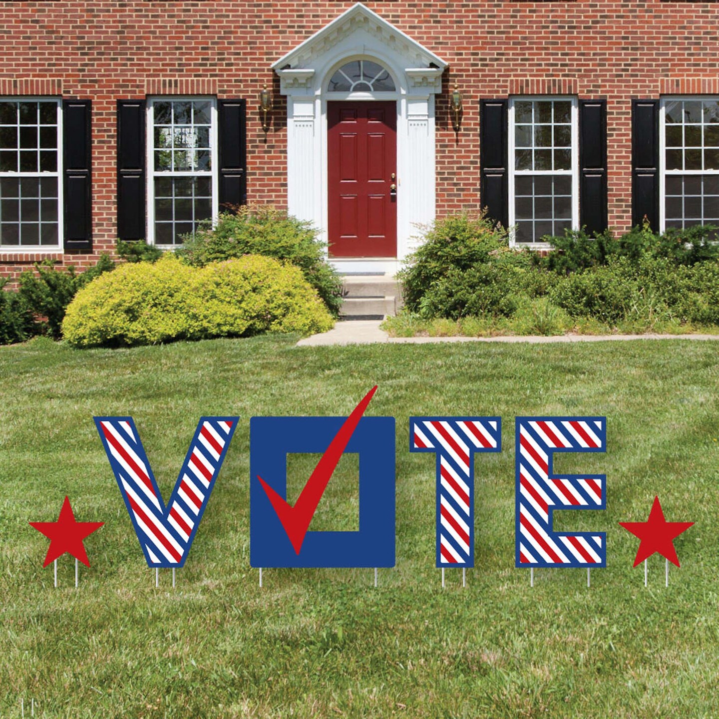 Big Dot of Happiness Big Dot of Happiness Vote Here - Yard Sign Outdoor Lawn Decorations - Political Election Day Yard Signs - Vote