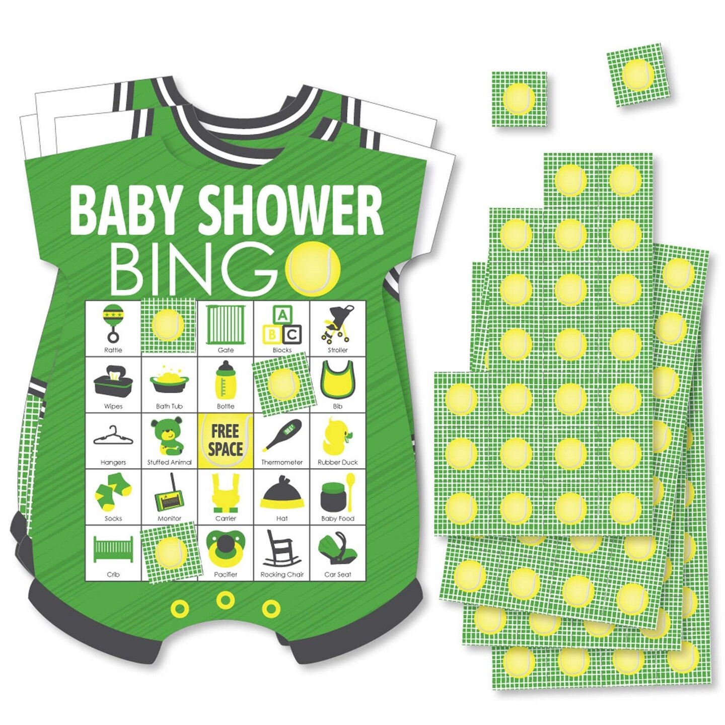 Big Dot of Happiness You Got Served Tennis Picture Bingo Cards and