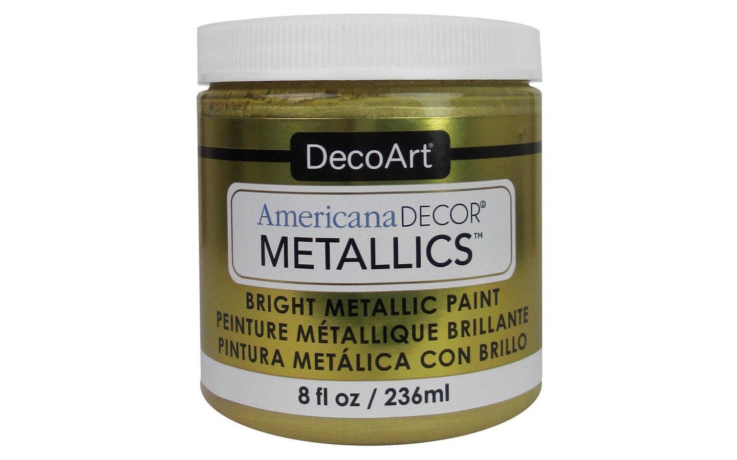 DecoArt Americana Decor Metallics Craft Paint, Old Gold, 8-oz.