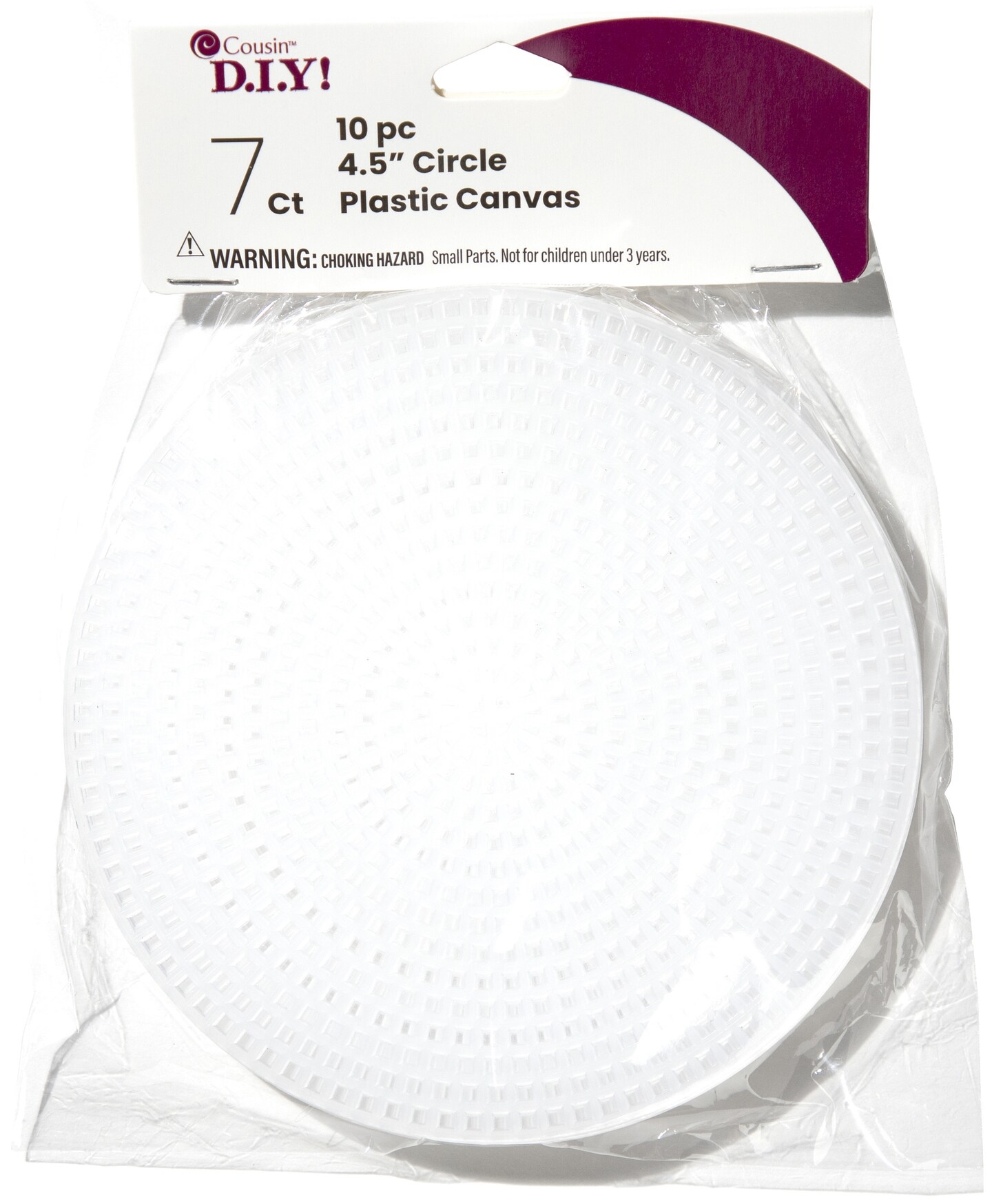 CousinDIY Clear Plastic Canvas Shape - 4.5&#x22; Circles, 10 pack