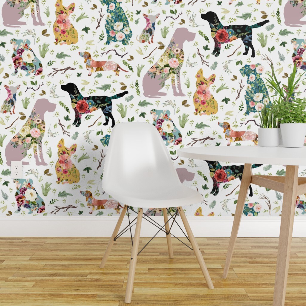 Spoonflower Peel & Stick Wallpaper 6ft x 2ft - Leopard Texture