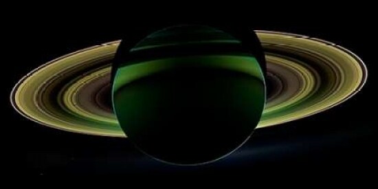 The dark side of Saturn viewed from Cassini December 18 2012 Poster Print by NASA - Item # VARPDX393582