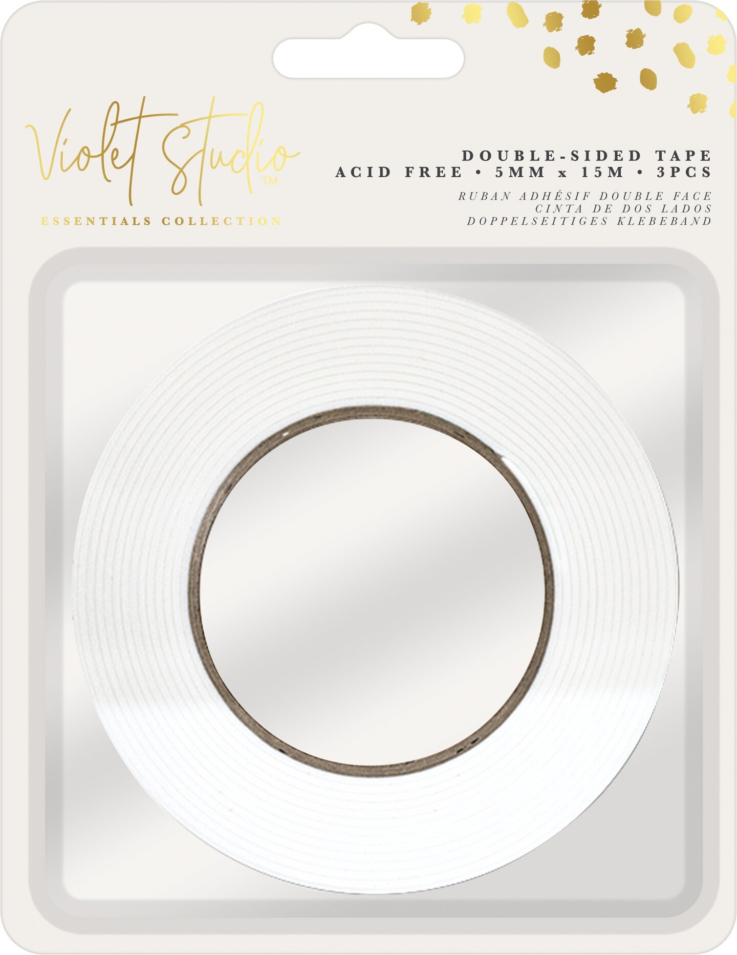 Violet Studios Double Sided Tape - 15M Bulk x 3 Violet Studio