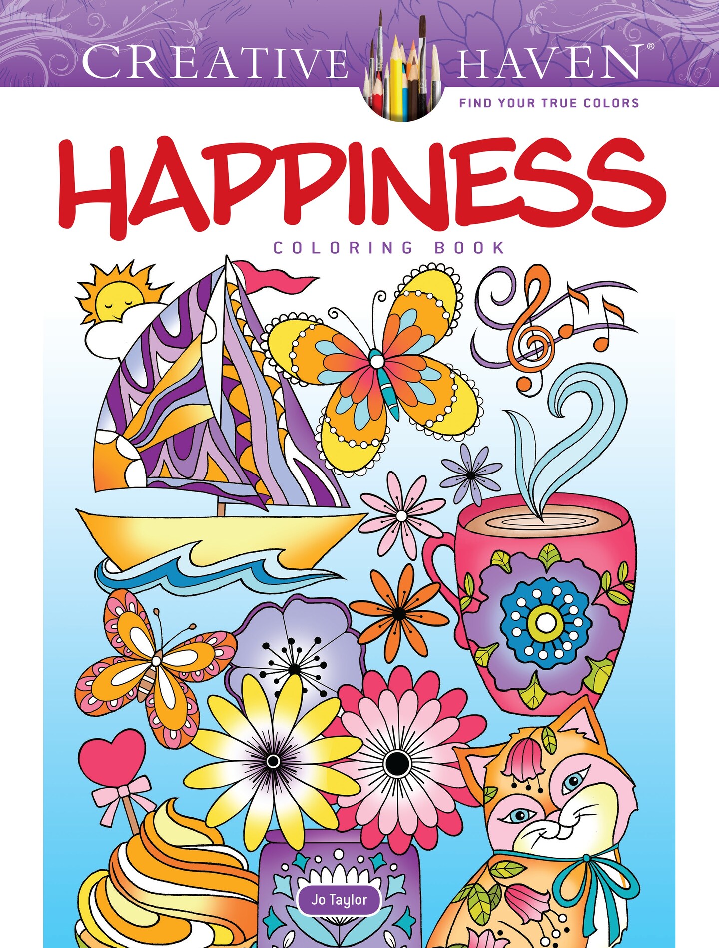 Creative Haven: Happiness Coloring Book-Softcover