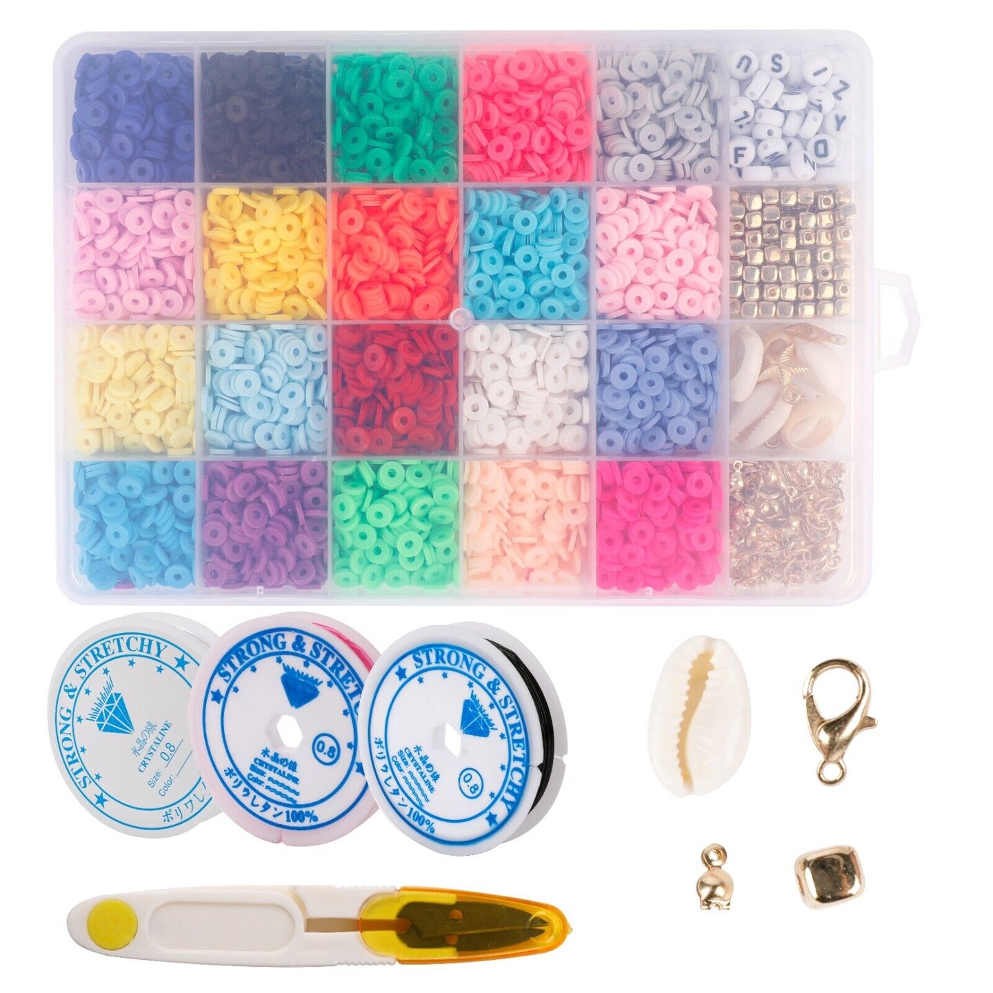 Kitcheniva Colored Polymer Clay Bead Kit 4270 Pieces