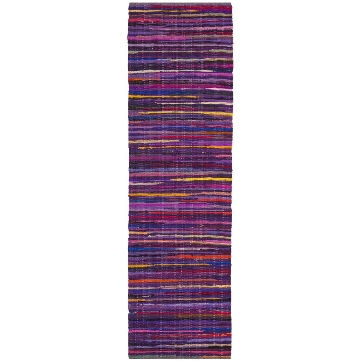 Safavieh Rag Rug Rar240C Handwoven Purple / Multi Rug Area Rug Carpet