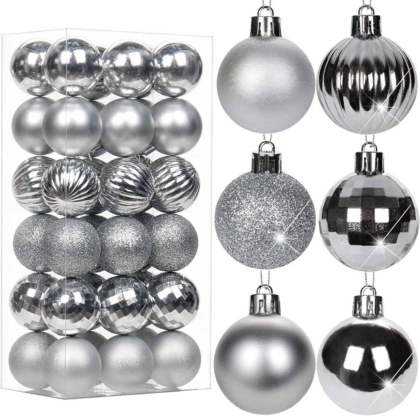 Kitcheniva Shatterproof Christmas Balls Hanging Ornaments 36 Pcs