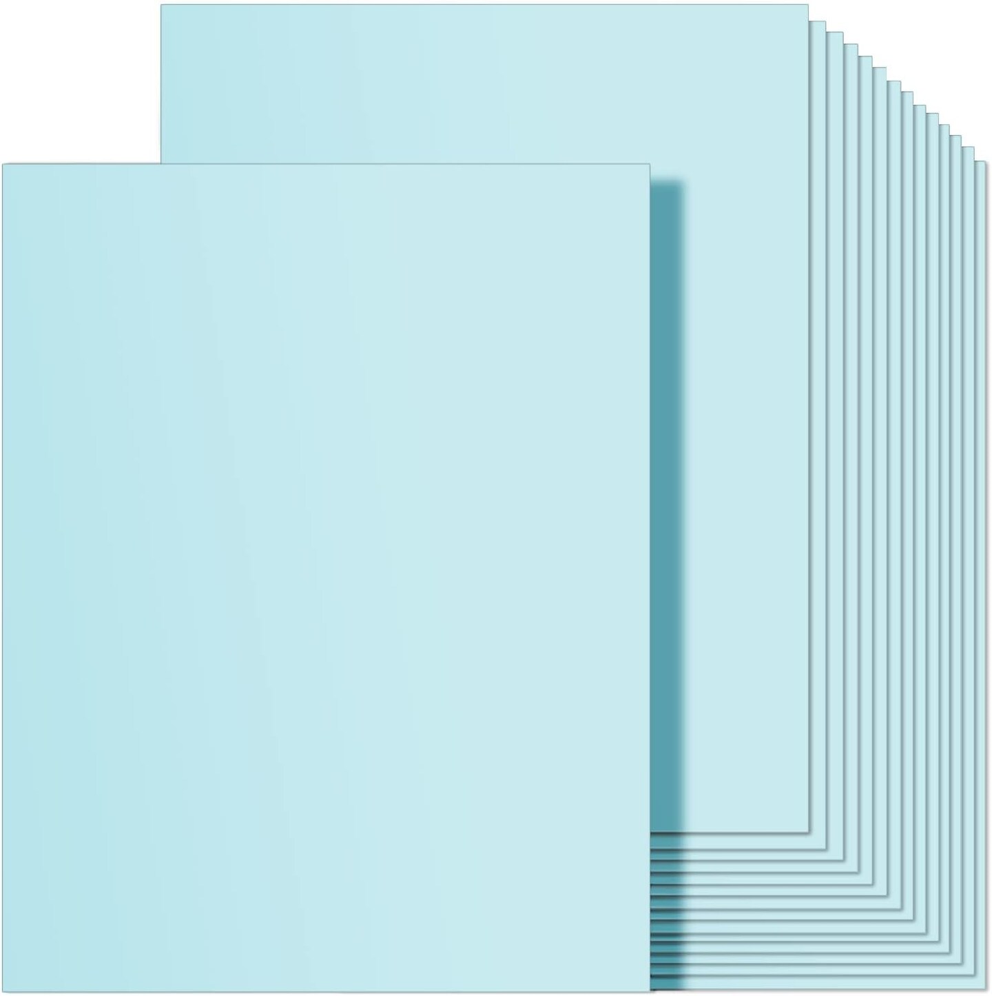 100 Sheets Blue Cardstock Paper Ohuhu 8.5 x 11 Thick 80lb Cover Card Stock Printer Paper for