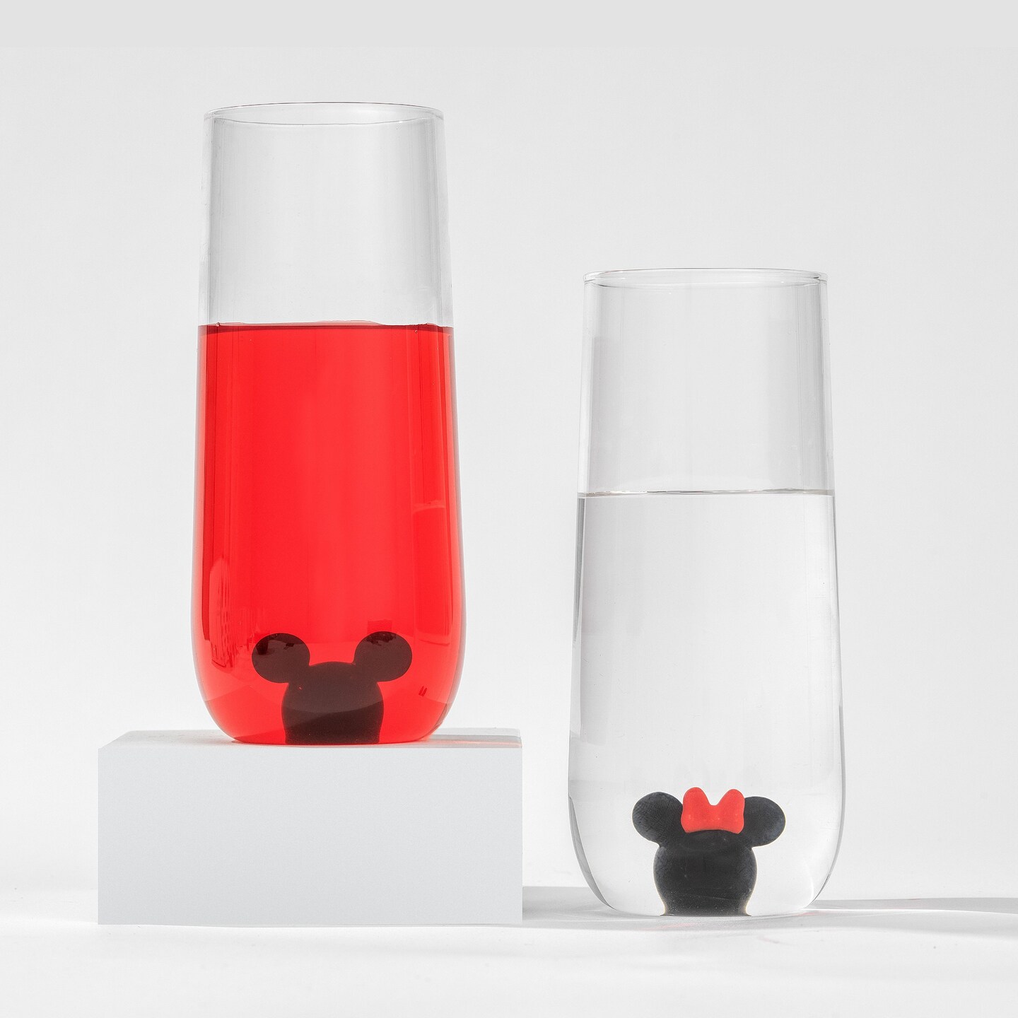 JoyJolt Set of Four Disney Mickey Mouse Highball Glass 