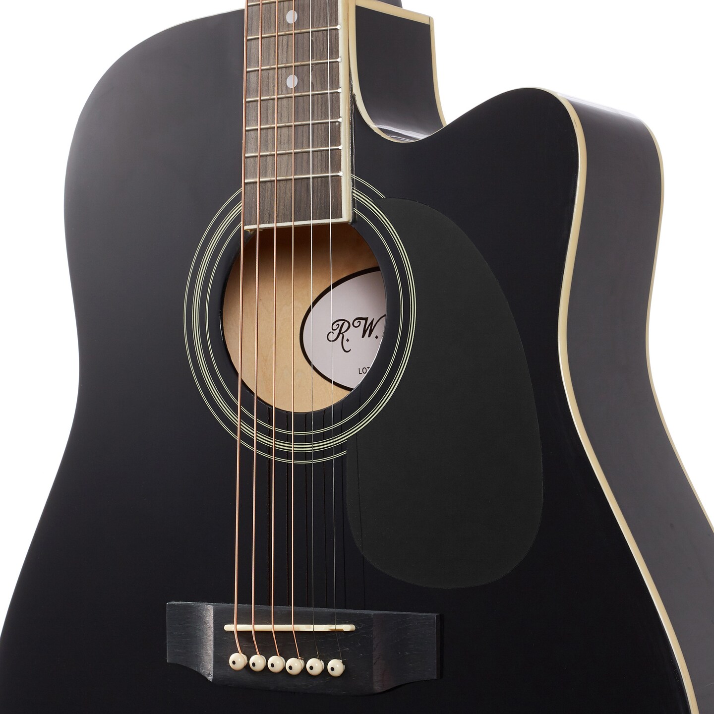 Jameson Guitars Full Size Thinline Acoustic Electric Guitar with Free Gig Bag Case &#x26; Picks
