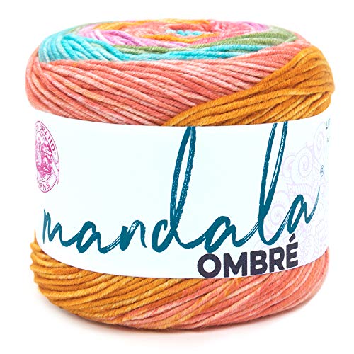 Lion Brand Yarn Mandala Ombré Yarn with Vibrant Colors, Soft Yarn for  Crocheting and Knitting, Tranquil, 1-Pack