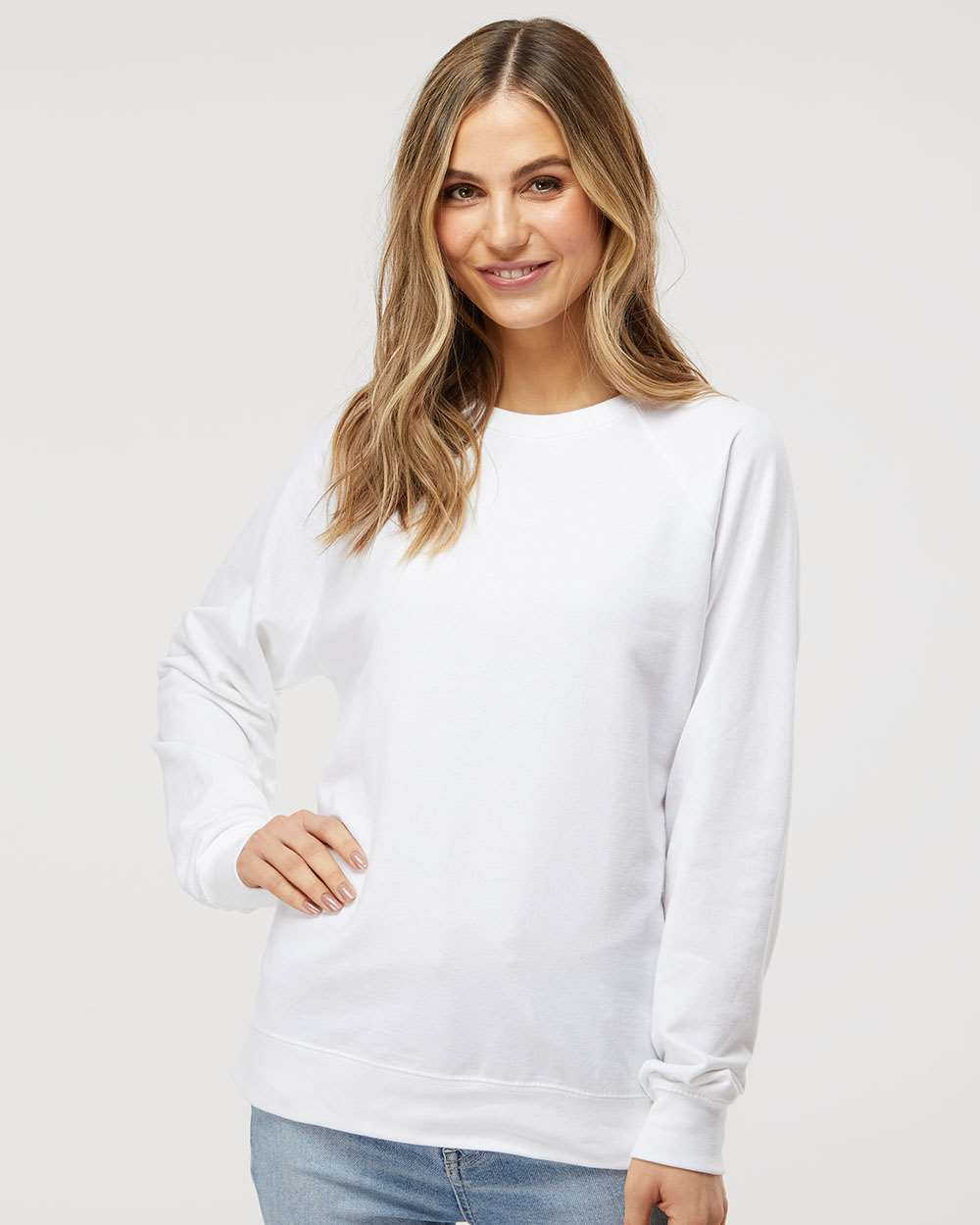 Unisex Long Sleeve Lightweight French Terry Crewneck Sweatshirt Stay Comfortable Stay Stylish with Our Terry Crewneck Sweatshirts RADYAN