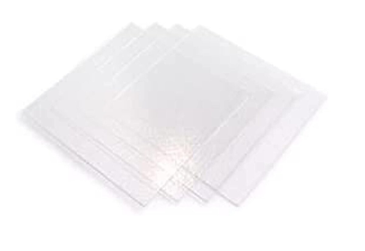 COE 96: 4&#x22; Square Clear Fusible Glass-4 Pack