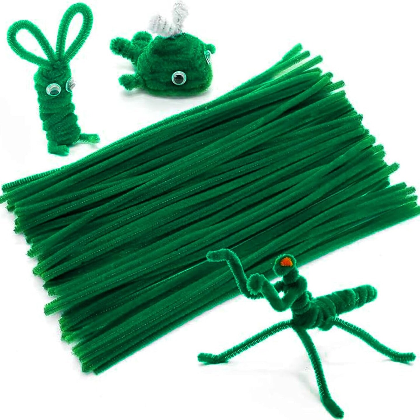 100 Pcs 6 mm x12 Inch Assorted Bright Colors Pipe Cleaners