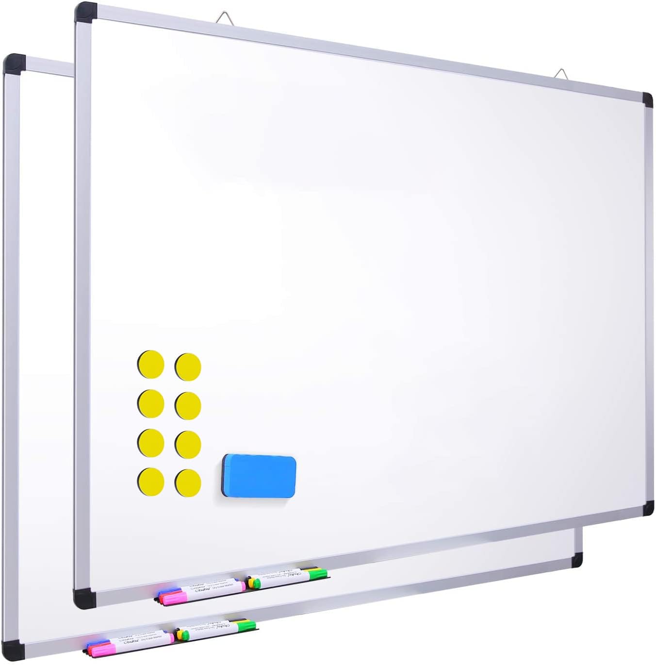 48" x 36" Dry Erase Board, Ohuhu 2 Pack Large Whiteboard/White