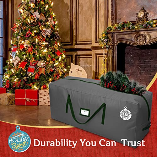 Christmas Tree Storage Bag - Heavy-Duty Tree Bag with Durable Reinforced Handles &#x26; Zipper, Waterproof Storage Bag Protects from Moisture &#x26; Dust (Fits a 9FT Tree, Charcoal)