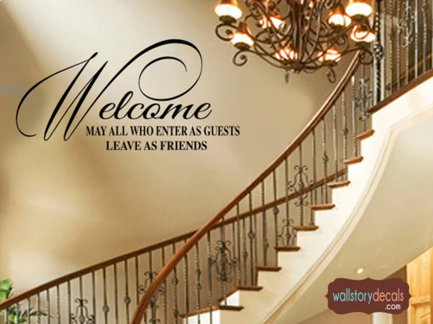 Wall Art Decal - Home Decor - Wall Decal - WELCOME May all who enter as ...