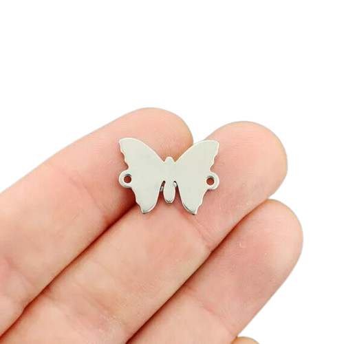 Kitcheniva 2 Butterfly Connector Stainless Steel Charms