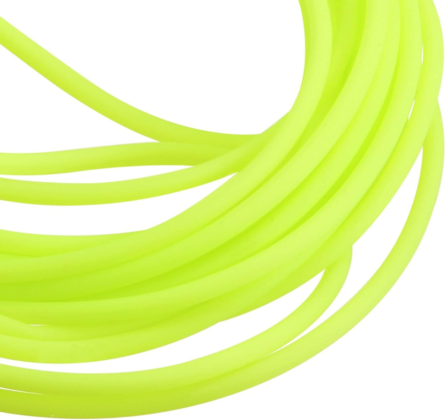 Rubber Cord Tube 10ft 2mm Dia 1mm Hole Yellow Hollow Tubing for DIY Craft Beading Necklaces Bracelet