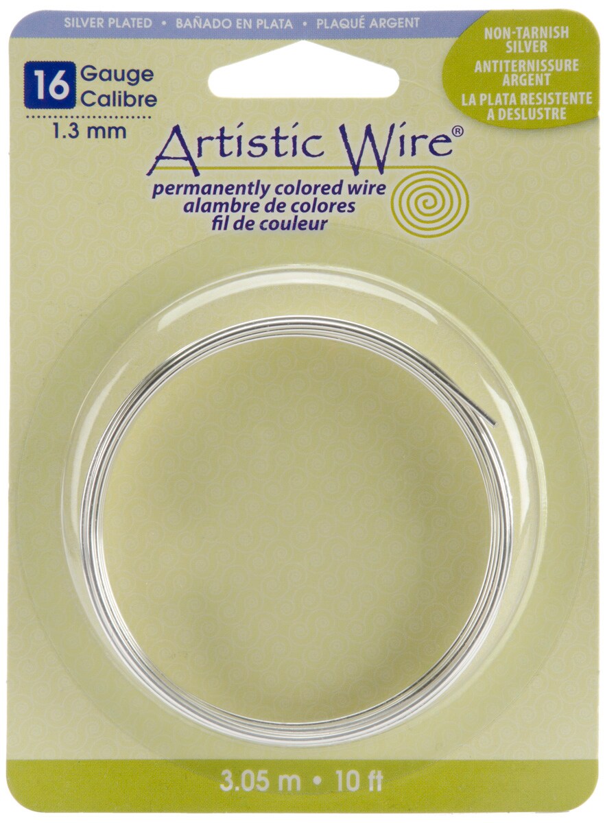 Artistic Wire 16 Gauge 10ft-Non-Tarnish Silver