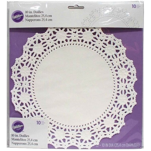 Greaseproof Doilies-10&#x22; Round White 10/Pkg