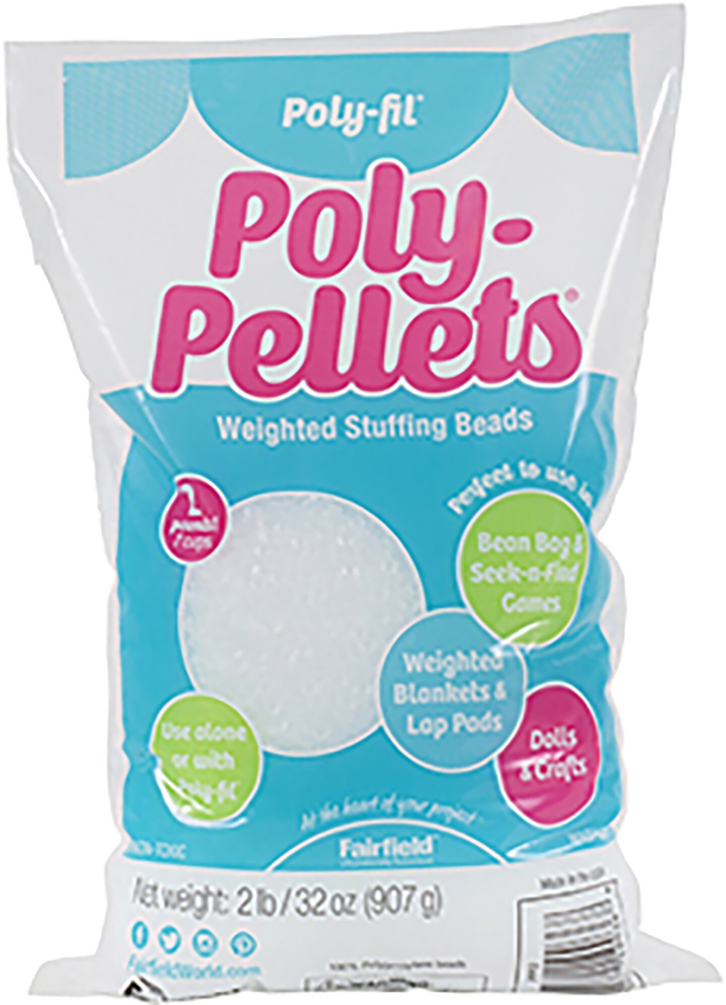Fairfield Poly-Pellets Stuffing Beads - No Display-32oz