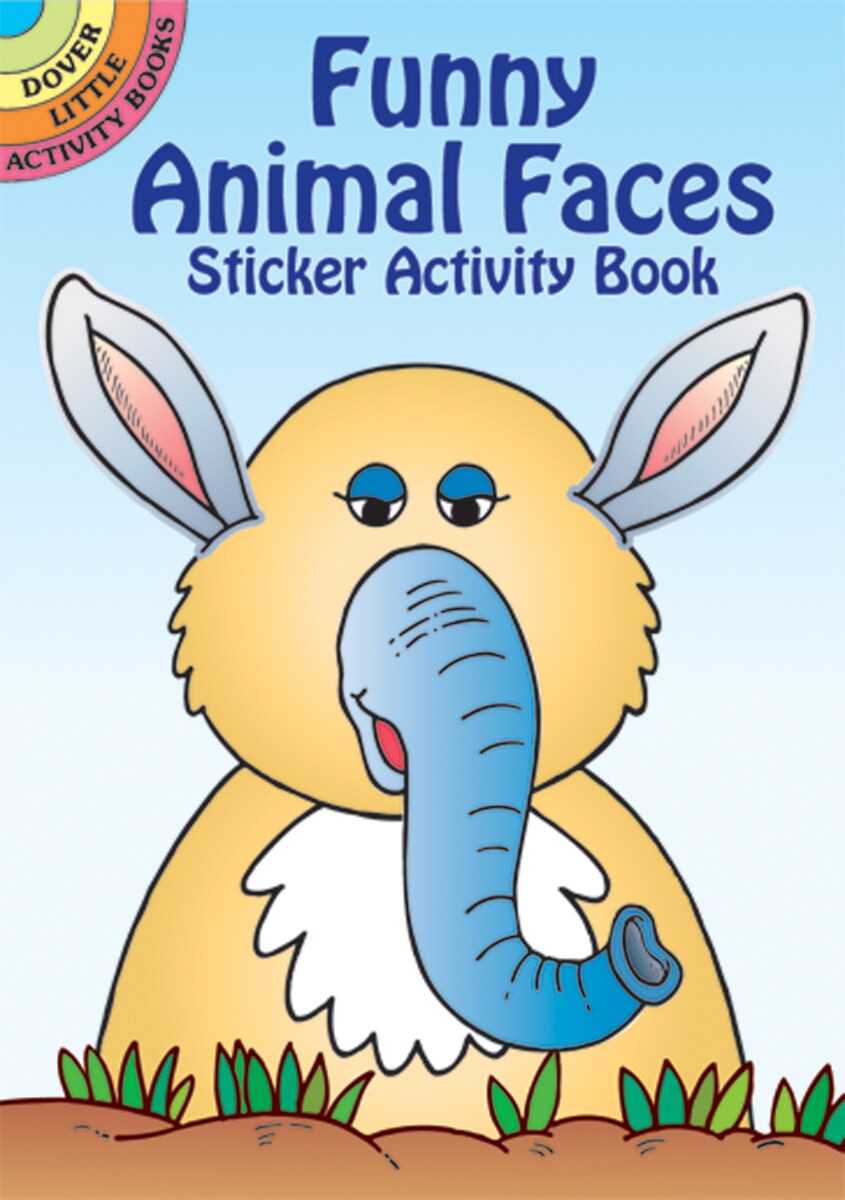 Funny Animal Faces Sticker Book-Softcover