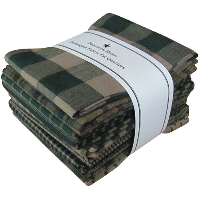 Dunroven Homespun 18&#x22;X21&#x22; Fat Quarters 12pcs-Green