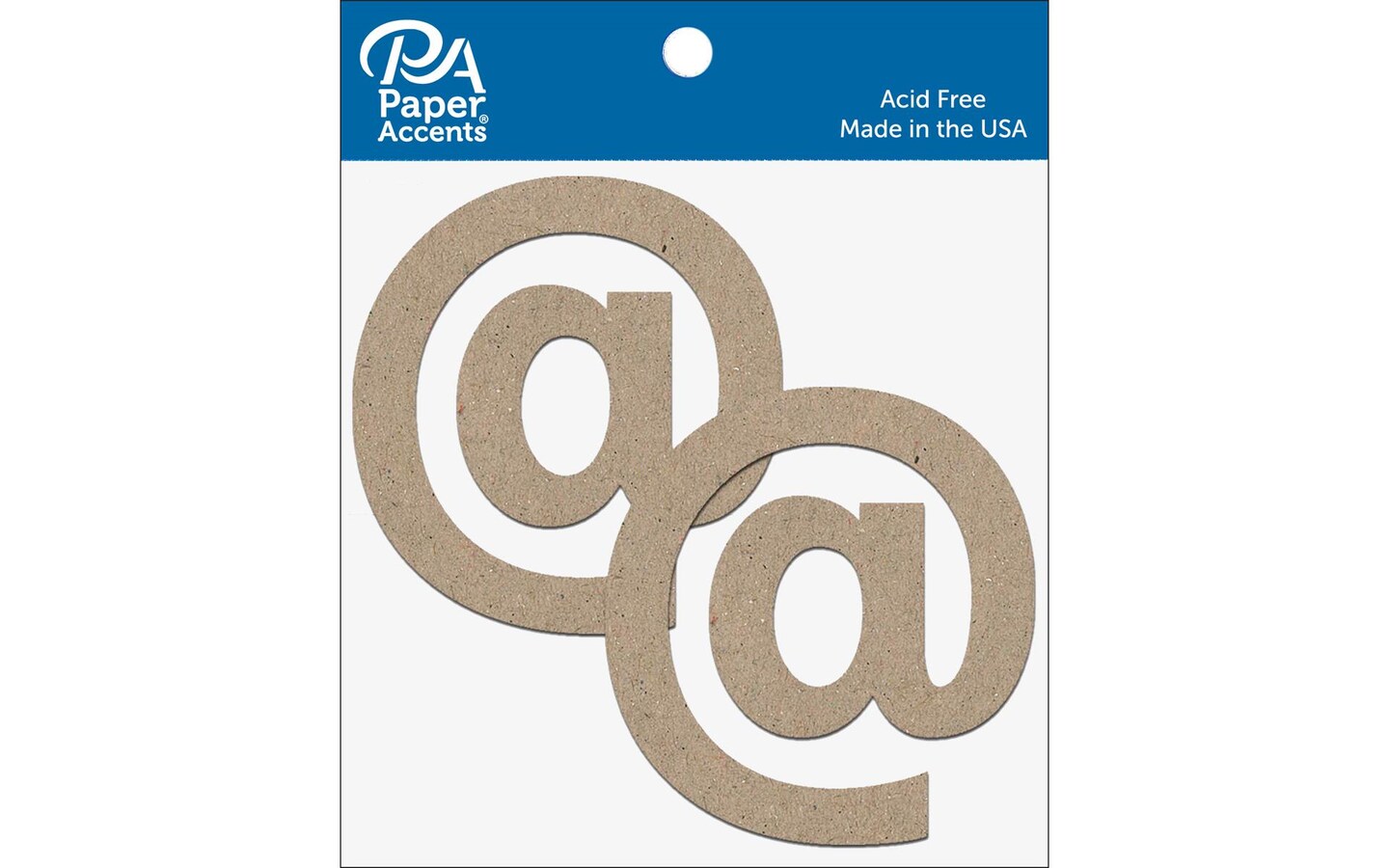 Chipboard Punctuation 4&#x22; @ 2pc Natural