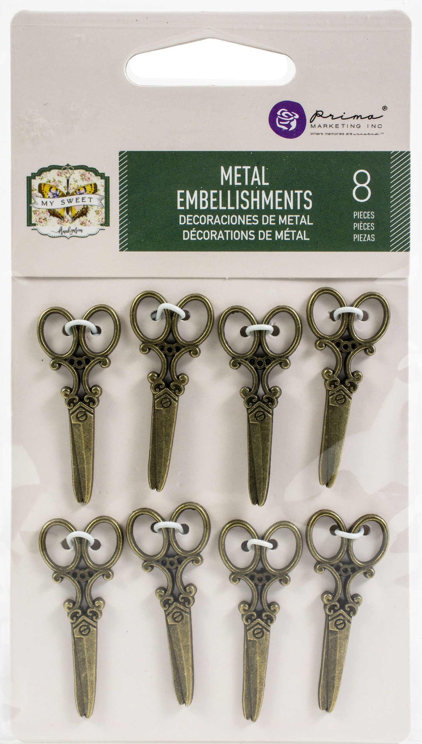 My Sweet By Frank Garcia Charms 8/Pkg-Scissors
