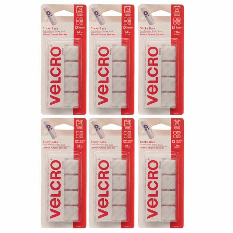 VELCRO 7/8 in. Sticky Back Squares in White (20-Pack) VEL-30754-USA - The  Home Depot