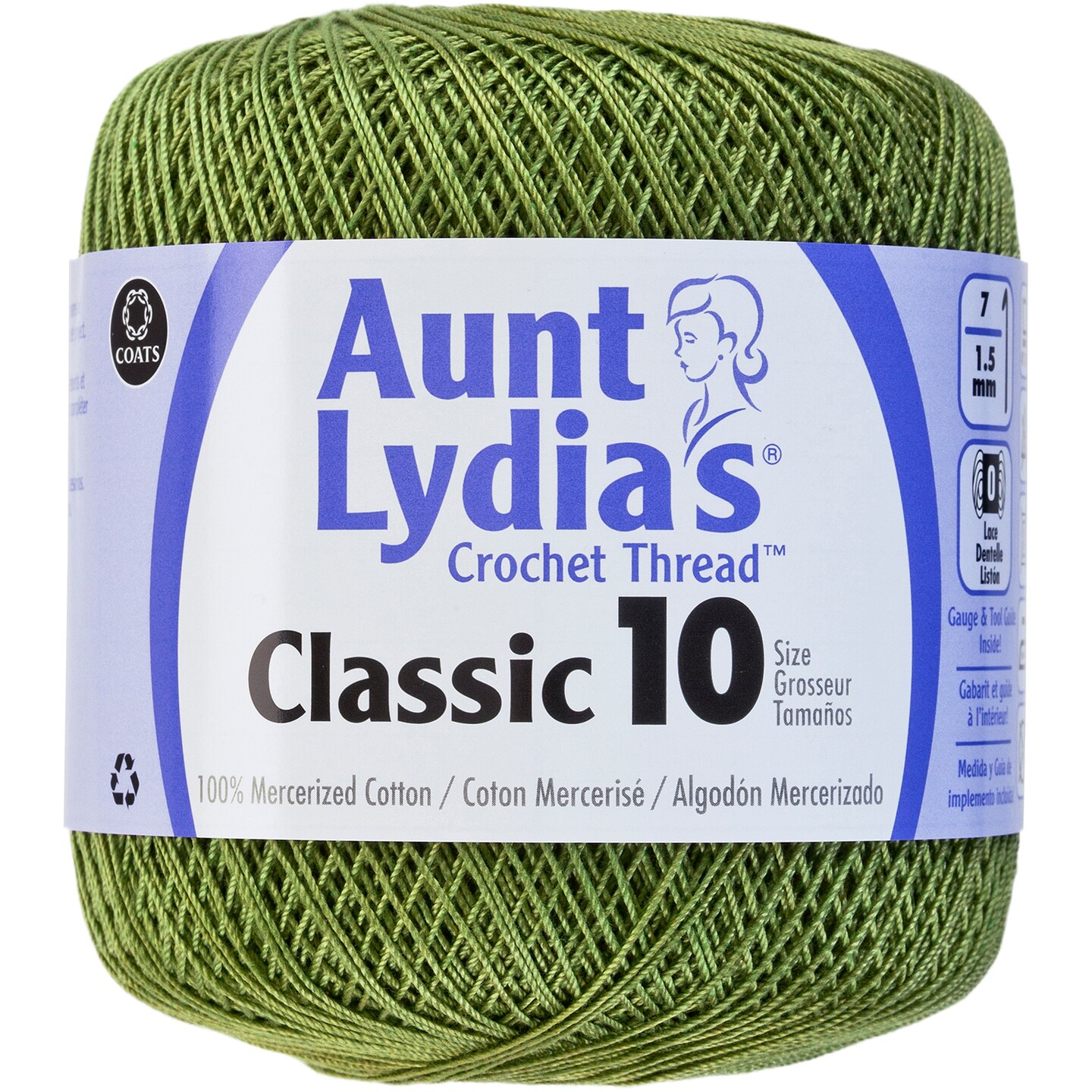 Aunt Lydia&#x27;s Classic Crochet Thread Size 10-Wasabi