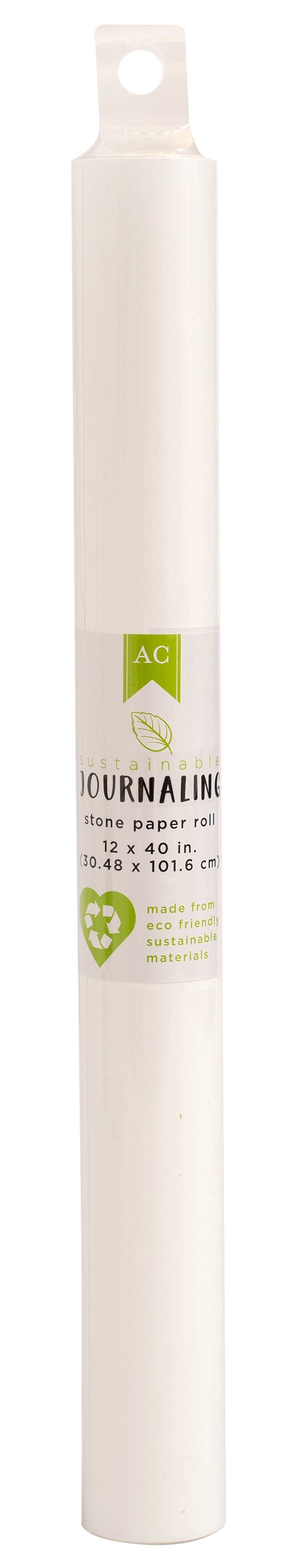 AC Sustainable Journaling Stone Paper Roll 12&#x22;X40&#x22;-White