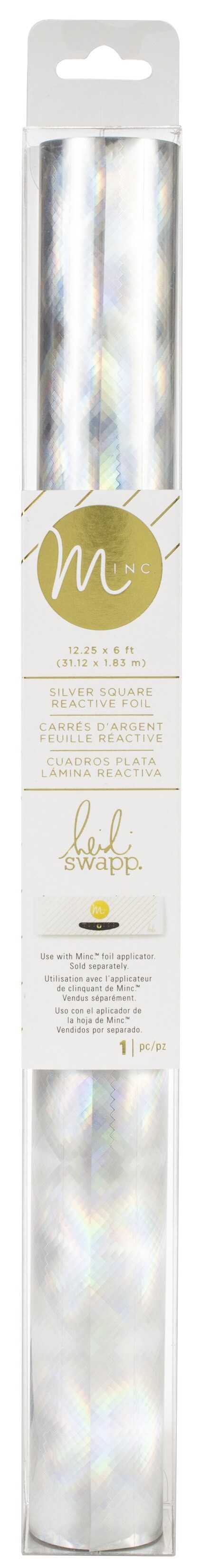 Heidi Swapp Minc Reactive Foil 12" X 6'-Silver Square 6' Roll